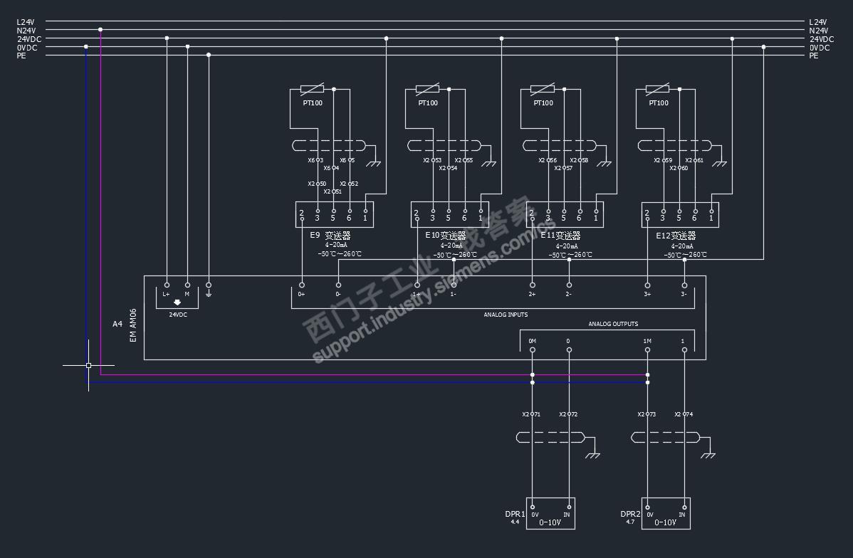 系统模拟量的输出m端要不要和dc0v接起来